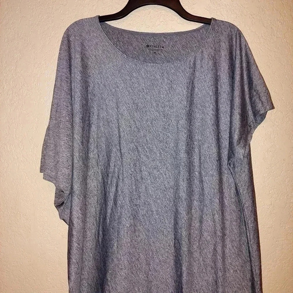ATHLETA Sunlover Hilo Dress Gray Asymmetrical UPF 50 Swimsuit Cover Heather Sz M - Picture 4 of 6